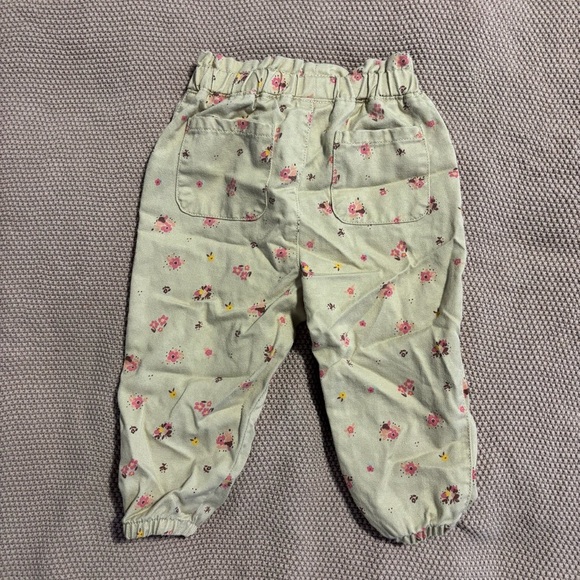 Garanimals Casual Green and Pink Floral Jogger Pants - Picture 2 of 3